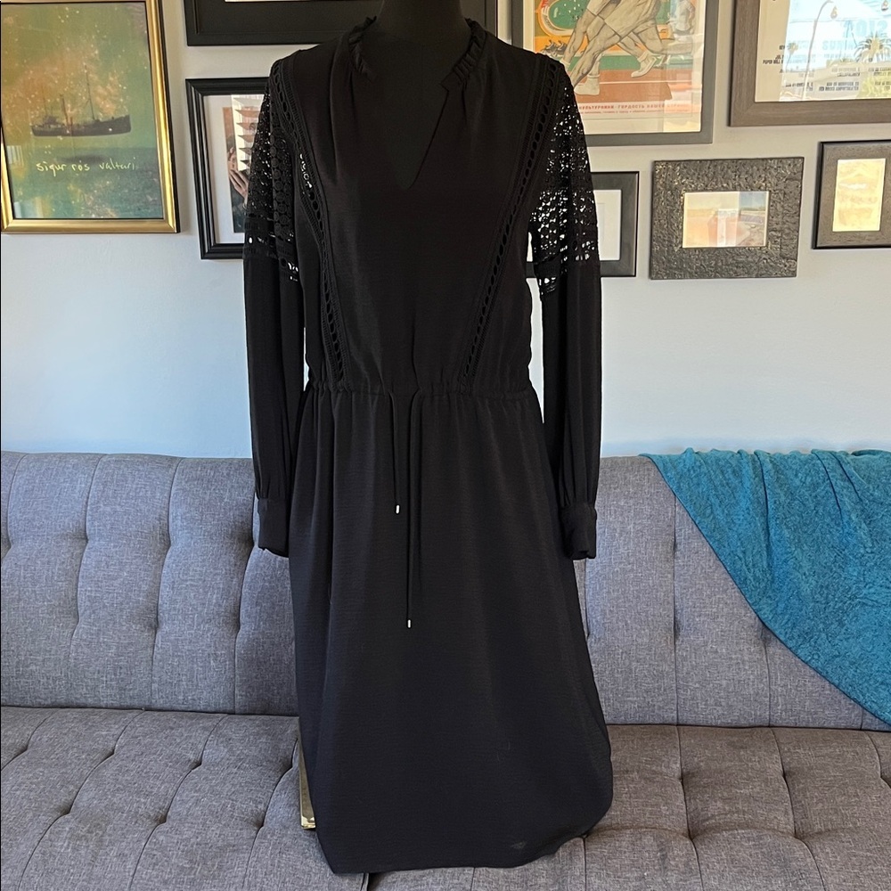 Brochu Walker "Rebekah"  Black Long Sleeve Dress size Small - Picture 4 of 9